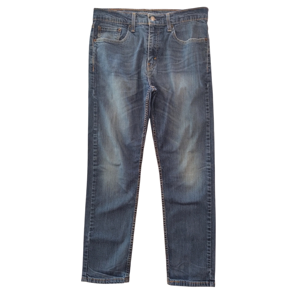 Levi's 502 Taper Fit Men's Jeans Dark Wash Lightweight Denim Stretch Size 32x28